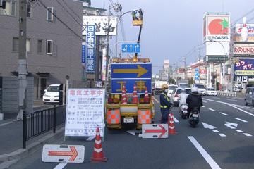 新設道路などでの照明灯設置